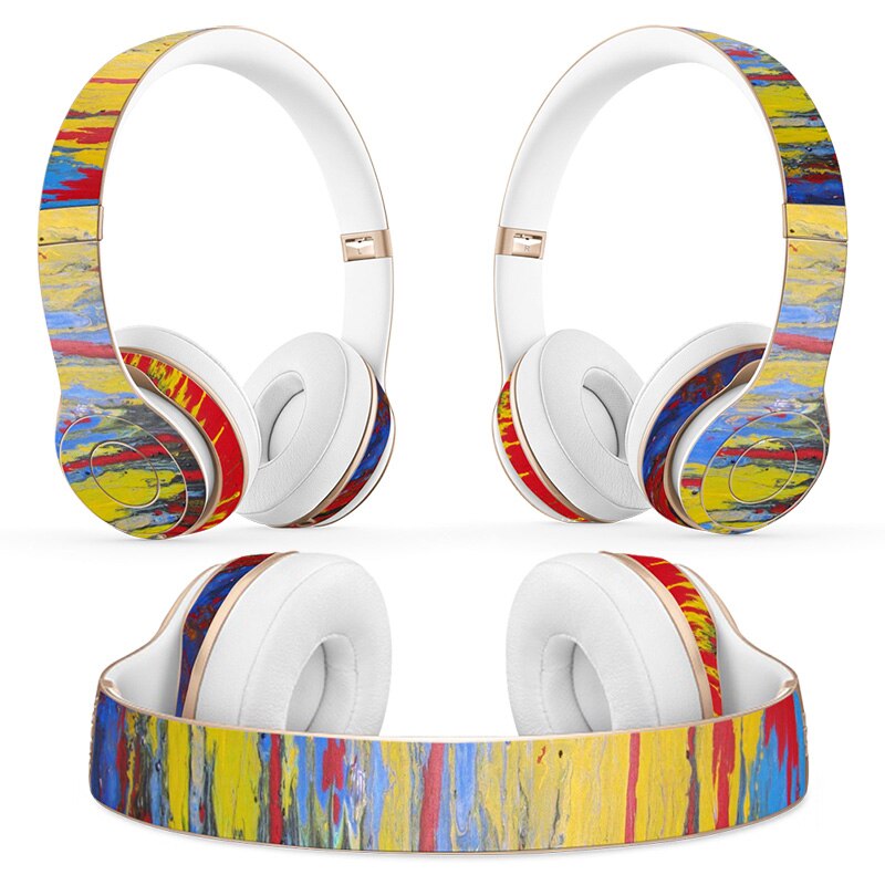 colorful Headphone Sticker for Beats Solo 2 solo 3 Wireless Headphone skin sticker for solo2 solo3 vinyl sticker: TN-Solo2-0078