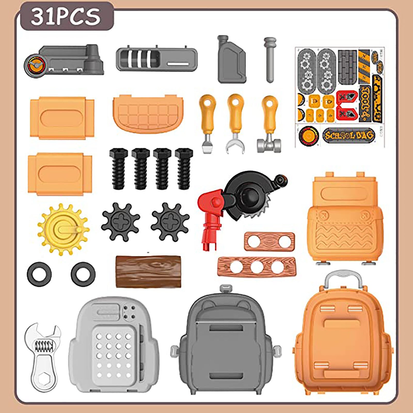 Pretend Play Techniek Tool Set Box Kit Met Draagtas Speelgoed Voor 3 Jaar Oude Kid Pretend Gereedschapskist Accessoires gereedschap Speelgoed Set