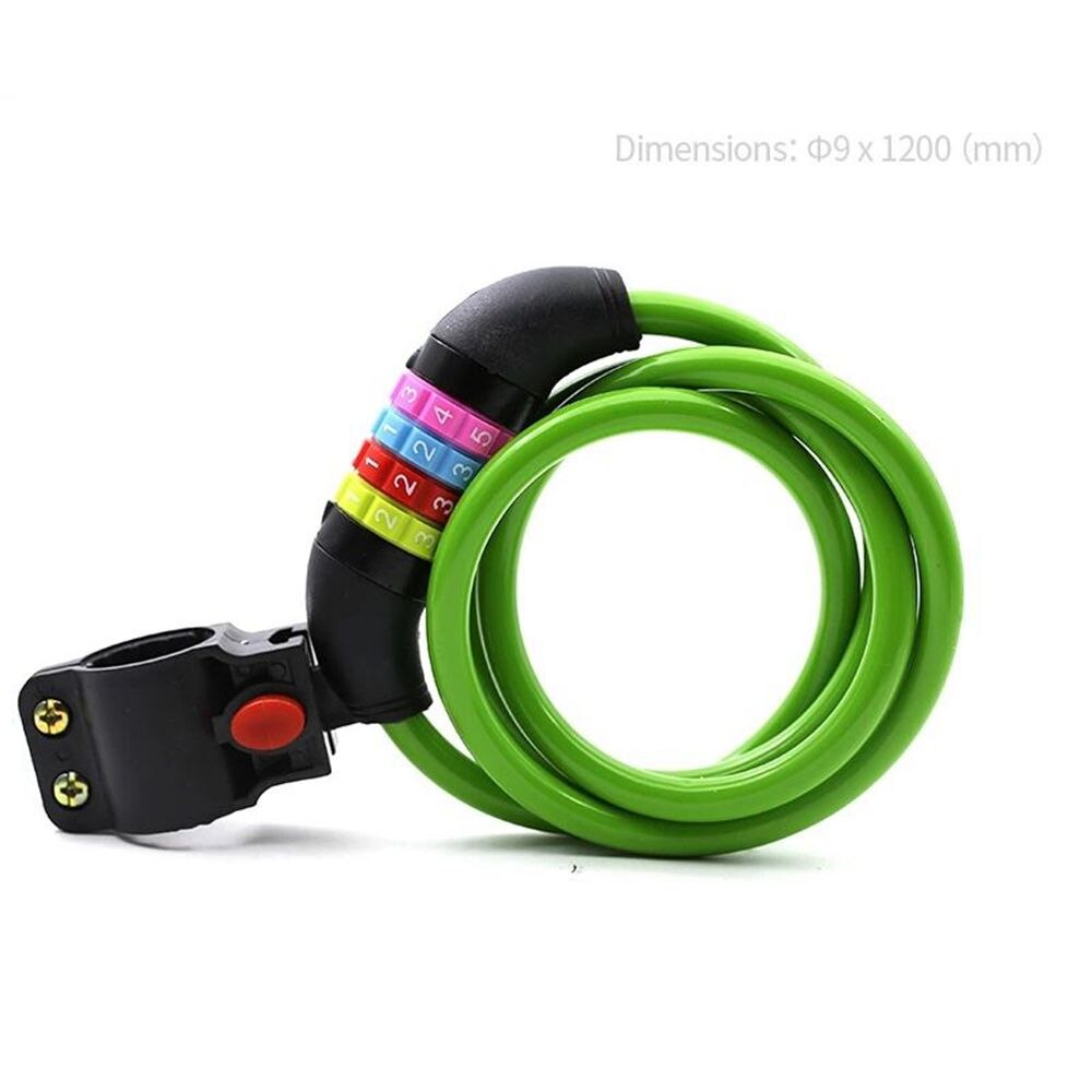 4 digital combination bike lock cable wire lock (028)