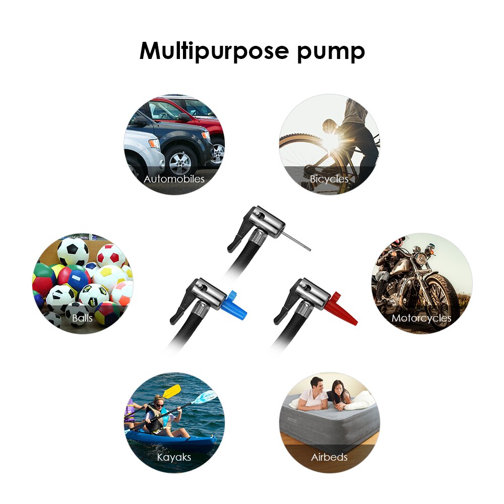 12V Car Auto Electric Air Compressor Tire Inflator Pump Automobile Tire Flashlight Numeric Display Versatile Pump