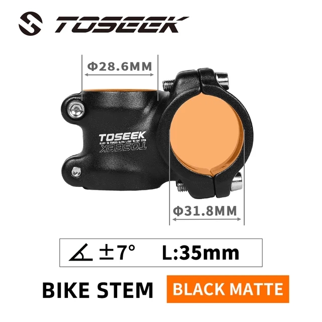 TOSEEK Ultralight Aluminum Bike Handlebar Stem 6° 7° 17° 25° Degree Mtb Stem 35mm-120mm Power Mtb 31.8mm Mountain Bicycle Stem: green
