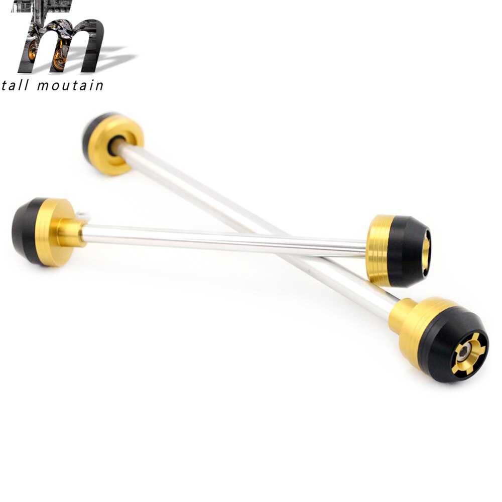Glissière de choc de fourche d'essieu pour TRIUMPH TIGER 800/XC 800/XC protecteur de roue de moto avant arrière CNC POM 800XC: Or