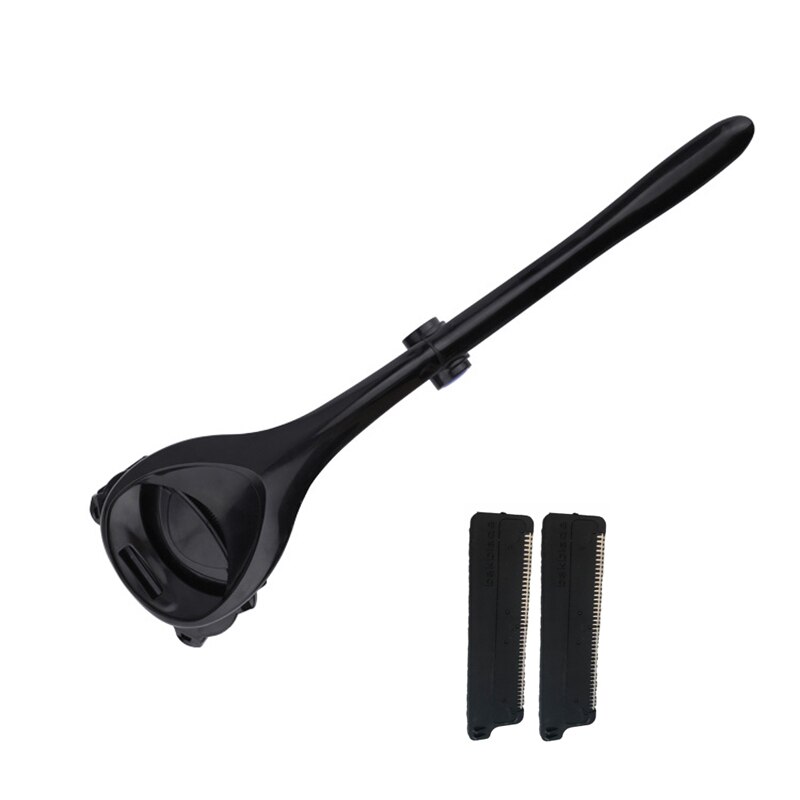 Rasoir pliable à deux lames pour hommes, rasoir pour le dos et les jambes, épilation à Long manche, rapide et gratuite: Machine 2pcs blade