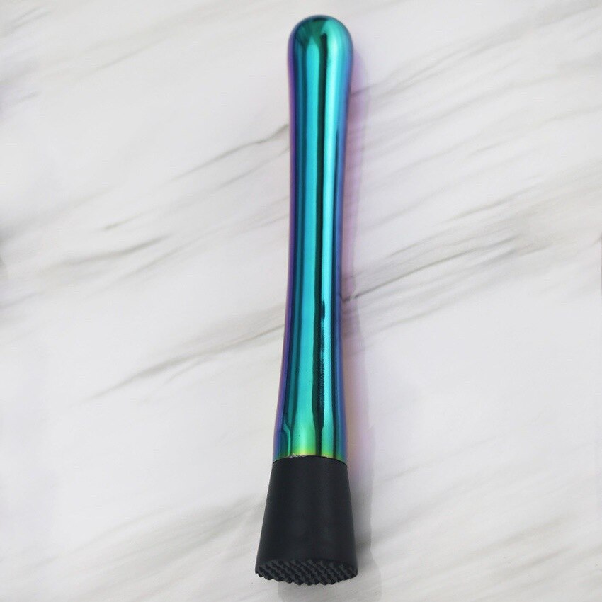 Stainless Steel Crushed Ice Hammer Popsicle Sticks Cocktail Swizzle Stick Multifunction Fruit Muddle Pestle bar accessories: Chrome