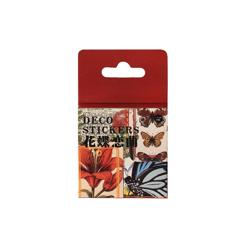 Caja de pegatinas decorativas Retro Para álbum, suministros de Material de álbum de recortes, álbum de recortes, colección de diario, 46 unids/caja