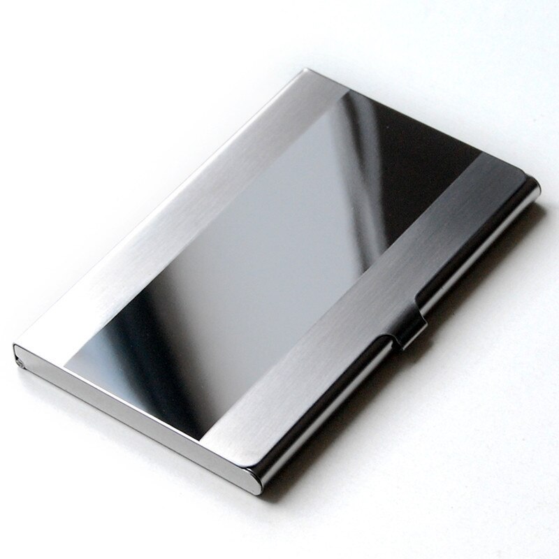 Vandtæt rustfrit stål sølv aluminium metal sag kasse forretnings id navn kreditkort holder dækning navnekort: Mønster 2