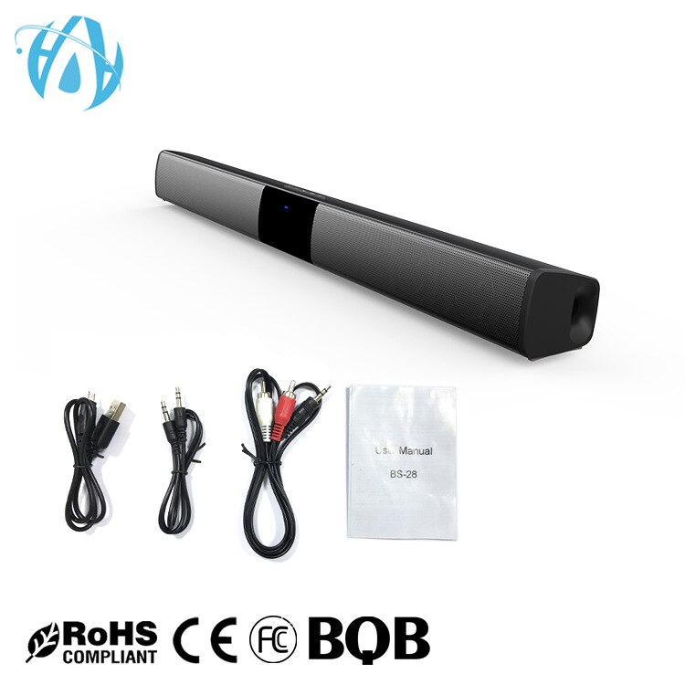 20W Bluetooth Soundbar Speaker Home Theater 3D Surround Sound Subwoofer Sound Wireless Portable Speaker, TF PC TV Mobile Phone: Default Title