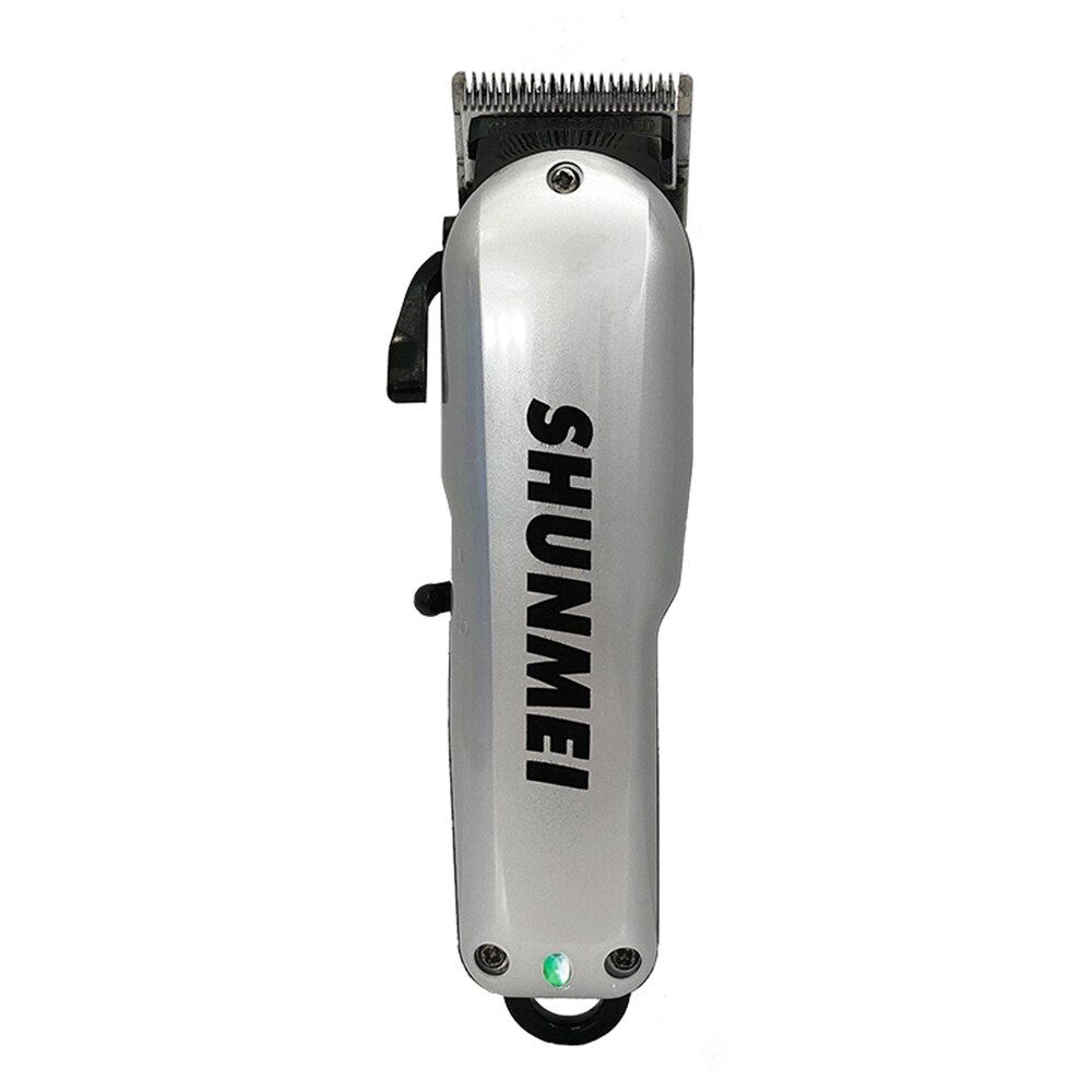 HairClipper Rechargeable Hair Trimmer Men Beard Razor Electric Mower Hair Cutting Machine Haircut Length Adjustable: Silver