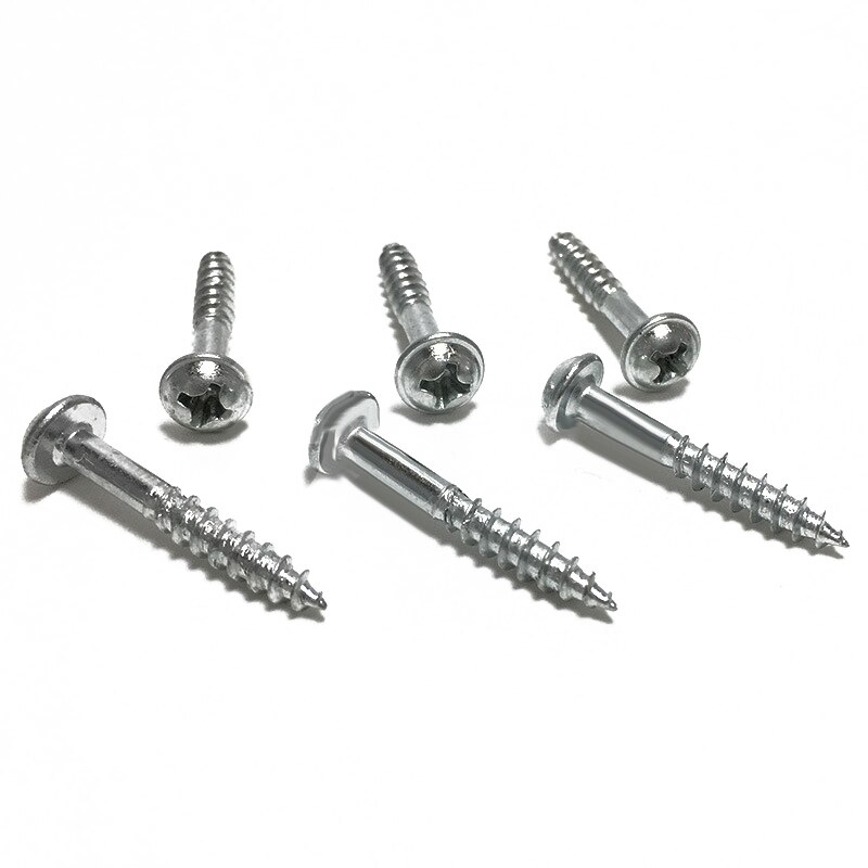 Set van 100x zelftappende schroeven van roestvrij staal voor het maken van pocket holes in houtbewerking