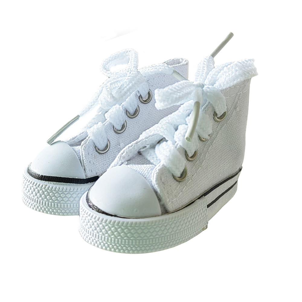 2 Stuks Motorfiets Kickstand Schoenen Moto Voetsteun Motorfiets Zijstandaard Schattige Mini Canvas Schoenen Zijstandaard 7.5Cm: WHITE