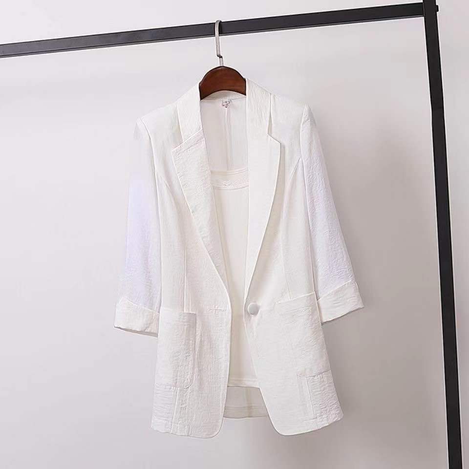 Summer Korean Loose Women's Blazer Casual Thin Office Lady Oversized 5XL Outerwear Female Basic Coat Jacket KE1130