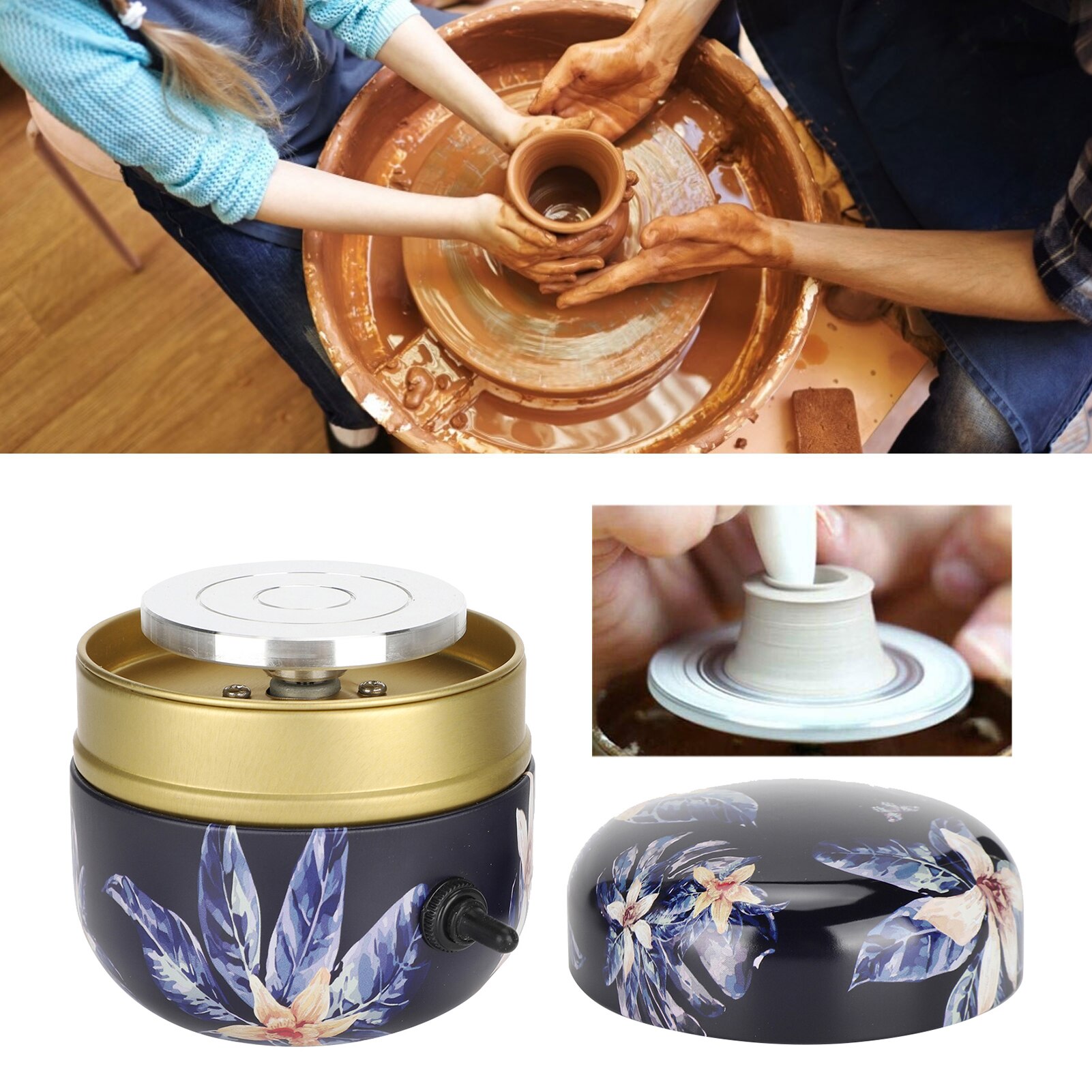 Electric Pottery Ceramic Machine Children's Manual DIY Tool Stepless Speed Regulation Potter's Wheel