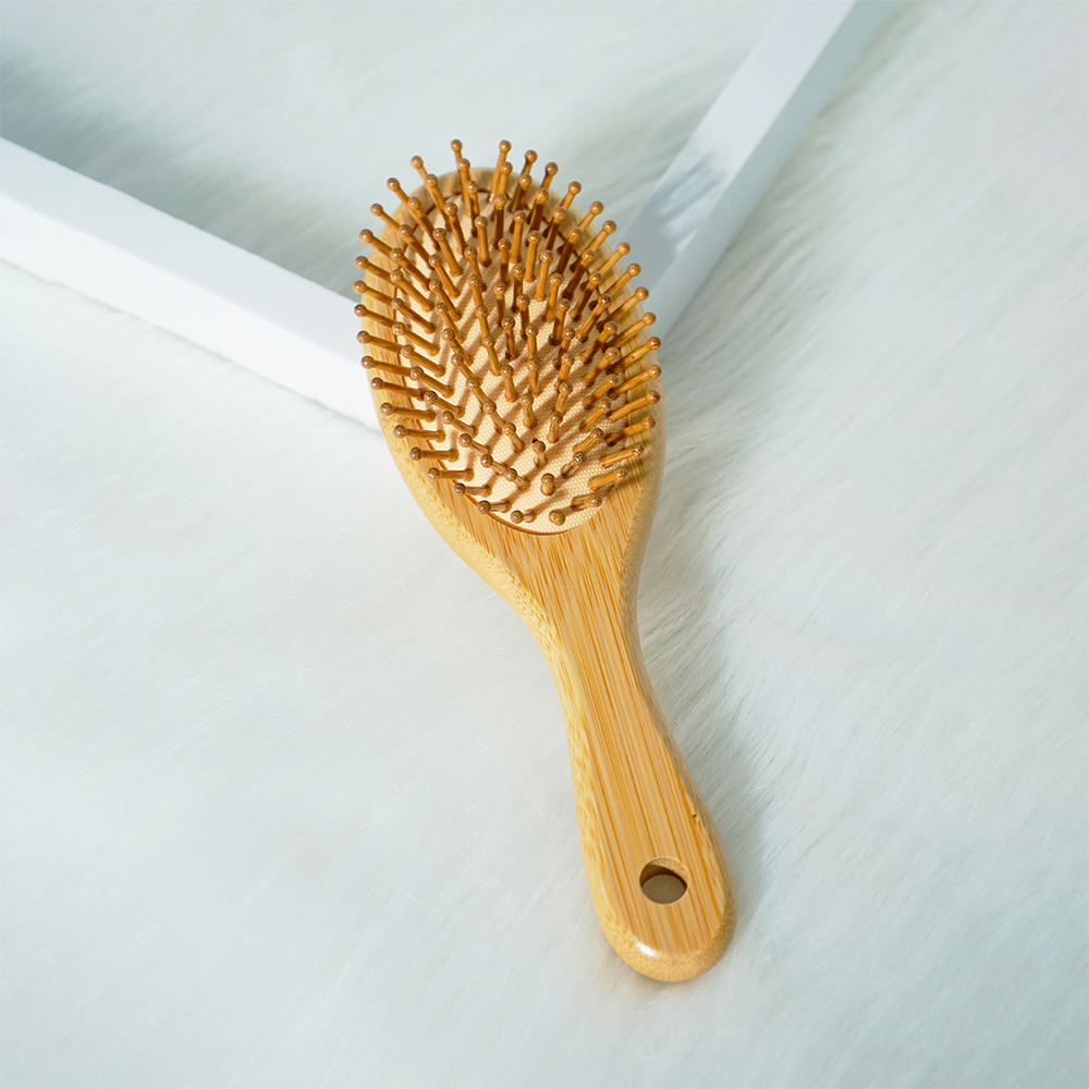 Cepillo de pelo de bambú para mujer, bolsa de aire, peines de bambú de dientes anchos, cepillo de cuero cabelludo de masaje suave, peine de barbero, herramientas de peinado de peluquería