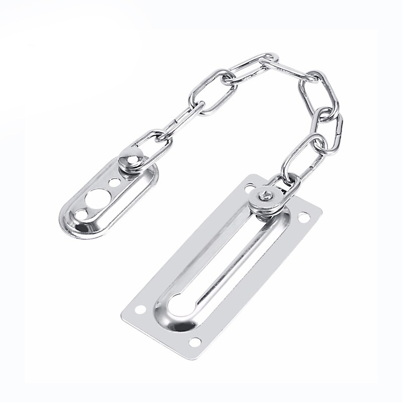 Sliding Door Lock Chrome Door Lock Chain Bolt Safety Chain Hotel Office Security Chain Gate Cabinet Latches Decorative Hardware