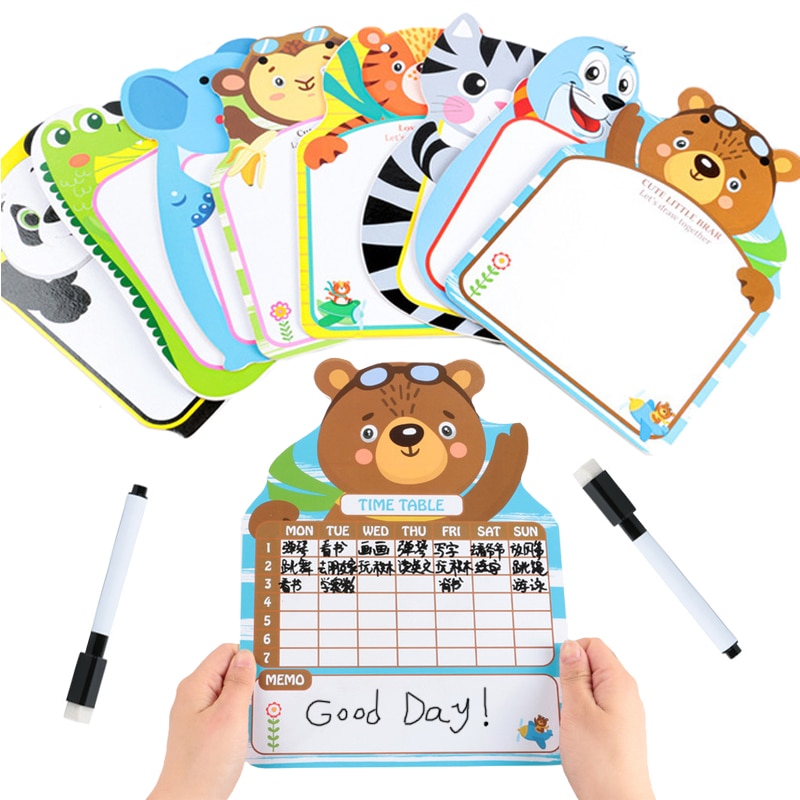 Giocattoli da tavolo da disegno a doppia faccia cancellabili in legno per bambini giocattoli da lavagna riutilizzabili per bambini giocattoli da lavagna da colorare giocattolo educativo per l&#39;apprendimento precoce