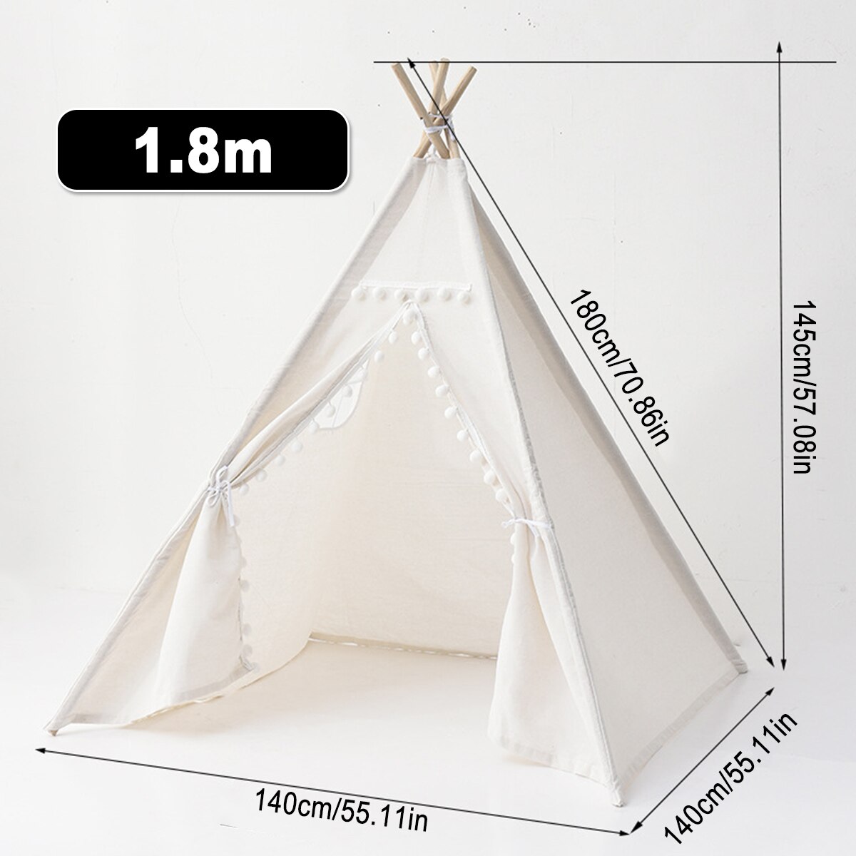 Kinder Camping zelt Indien folding zelt Tragbare spiele im freien garten kind zelte Tipi Infantil Haus spielzeug zelte: 1.8m White