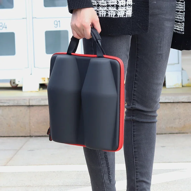 Estojo portátil para vidro de vinho, à prova d'água, portátil, proteção rígida, estojo de transporte para copos de vinho: Marrom