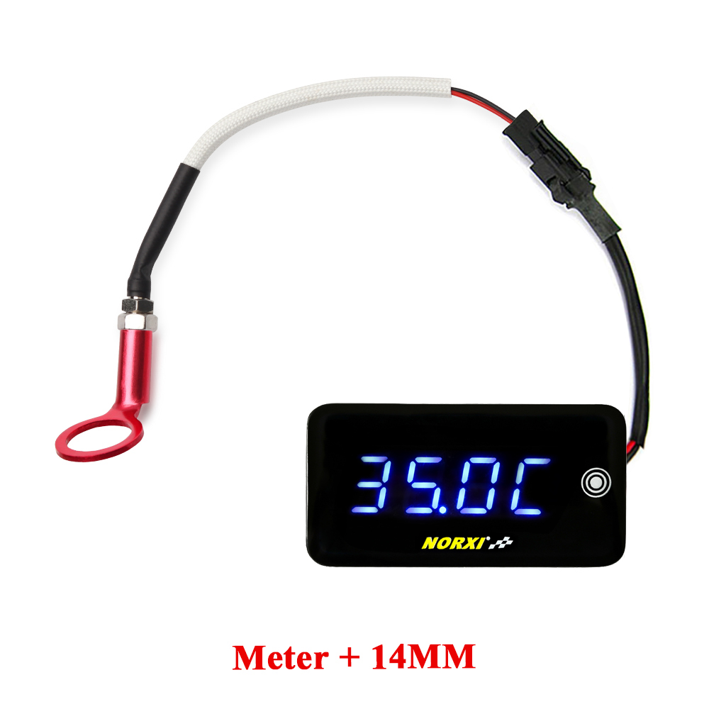 Motos 3 en 1 culata temperatura voltios tiempo ajuste de brillo automático para YAMXHA NMAX pantalla Digital LED medidor cuadrado: Multicolor