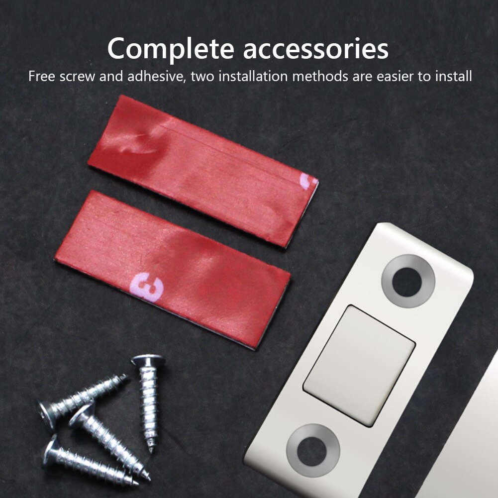 2 unids/set fuerte puerta magnético pestillo para puerta imán para gabinete de muebles armario con tornillos Ultra delgada