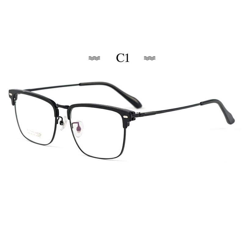 Lunettes en titane pur pour hommes, monture avec Prescription, Style Business, , , Style de Prescription, 2320BJ: C1