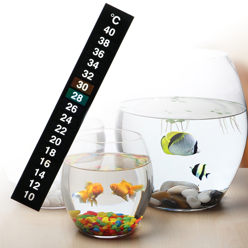 Akvarium akvarium væske termometer temperatur klistremerke selvklebende fahrenheit digital lcd selvklebende stripe klebrig