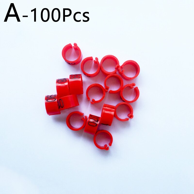 100Pcs Inner Diameter 8mm Pigeon Leg Poultry Dove Bird Parrot Clip Rings Band Foot Ring Pigeon Supplies Bird Appliances: A