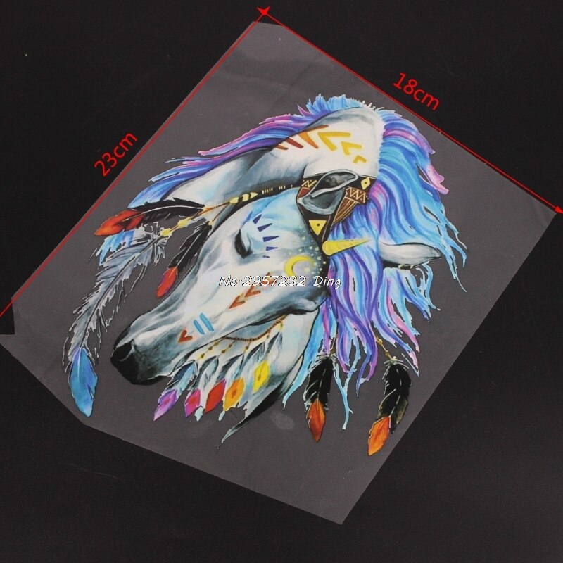 Tegneserie enhjørning stryg-på t-shirt t-shirt tøj varmeoverførsel klistermærke patch che 8
