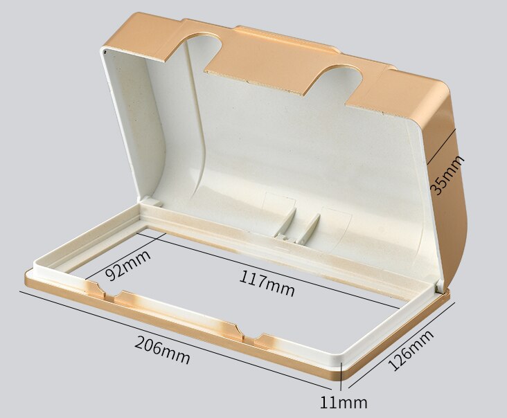 ABS Doppel 86 typ steckdose wasserdicht Kasten klebstoff licht schalter schutz fallen Art Sicherheit haushalt Elektrische Stecker Staub abdeckung: Gold