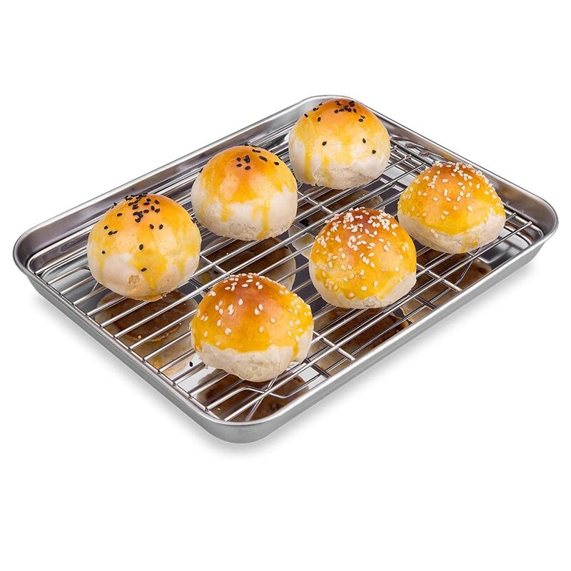 Toaster Oven Tray and Rack Set, with Cooling Rack,Dishwasher Safe