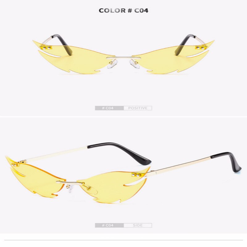 nuevas gafas de conducción mujer hombre sin marco forma de pez tiburón gafas de sol pequeñas creatividad tiburón forma gafas