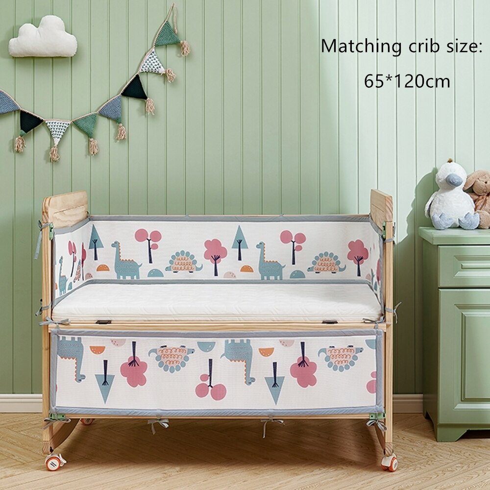 Bc Babycare Peuter Bed Bumpers Dieren Print Ademend Dikker Mesh Bumper Crib Protector Cot Pasgeborenen Bedding Set Room Decor