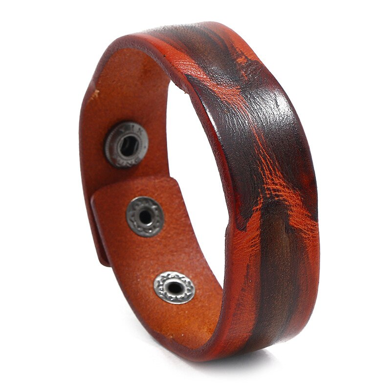 Niuyitid Armbanden En Armbanden Heren Lederen Armbanden Vintage Punk Mannelijke Touw Ketting Mannen Sieraden: light brown