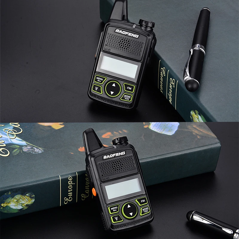 1/2/4PCS Baofeng BF-T1 MINI Walkie Talkie UHF 400-470MHz USB Charger Portable Two Way Radio Noise Cancellation Kids Toys