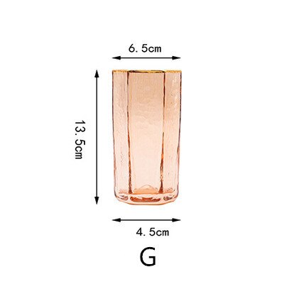 Kieliszek robić wina młotek kieliszek robić szampana bezołowiowa luksusowa złota krawędź kubek wody czerwone wino czara Whisky koktajl akcesoria robić baru domowego: G