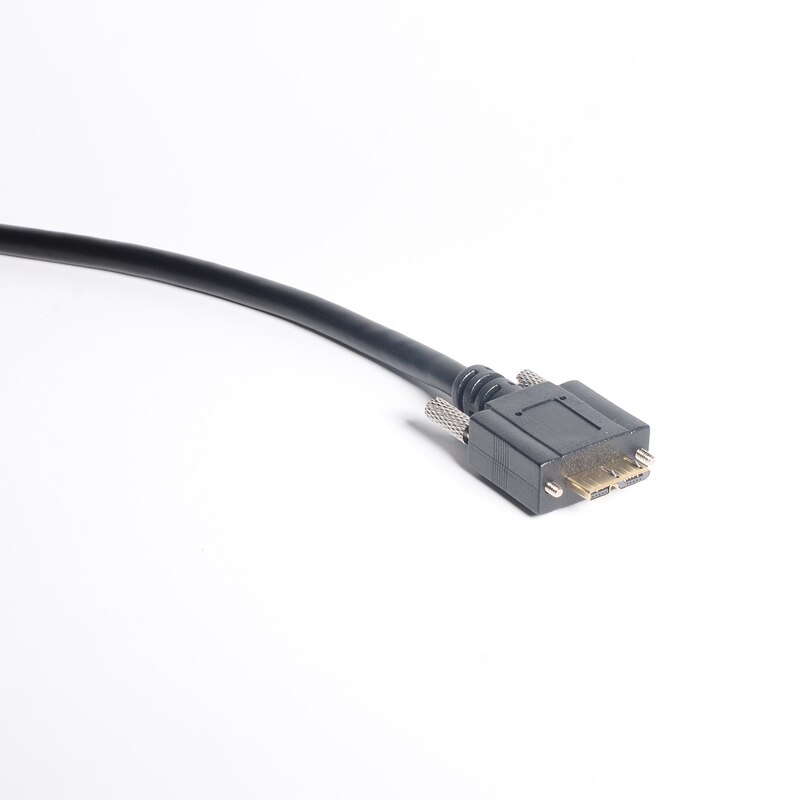 USB 3.0 A/M to Micro B/M with Dual Screw Locking Cable, 0.3m /1m (3 ft), SuperSpeed Supported, USB3 Vision Camera Compatible