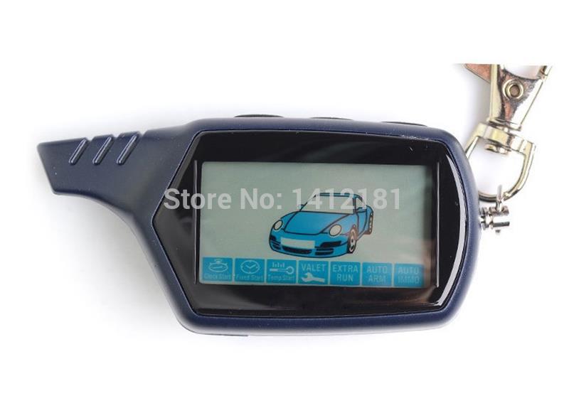 Russian Engine Start Keychain B9 LCD Remote Control Key Chain For 2 way Anti-Theft Car Alarm System Starline B9 Twage