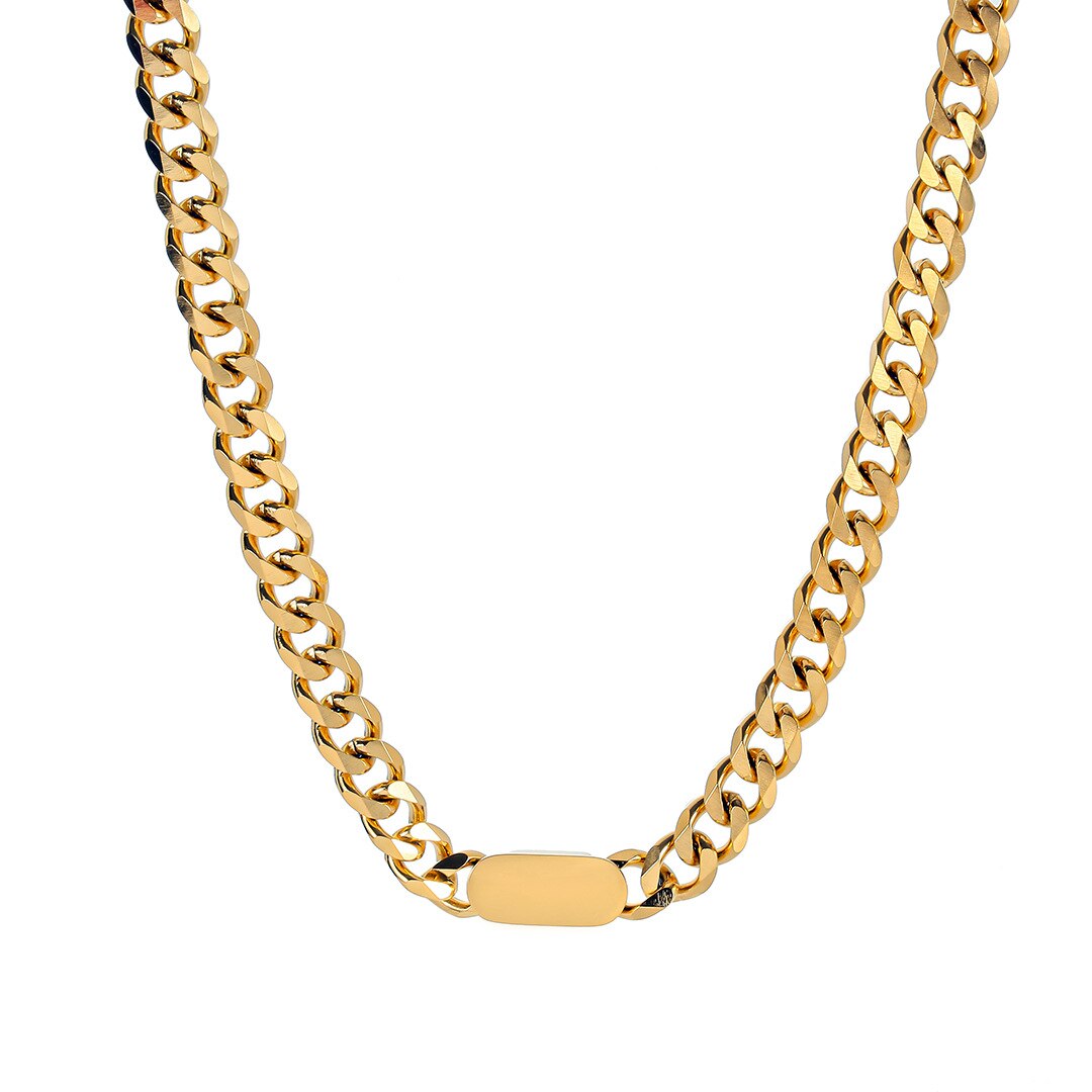 316L Stainless Steel Fine High-end Jewelry Hip hop Hyperbole Charms Thick Chain Choker Necklaces Bracelet For Women