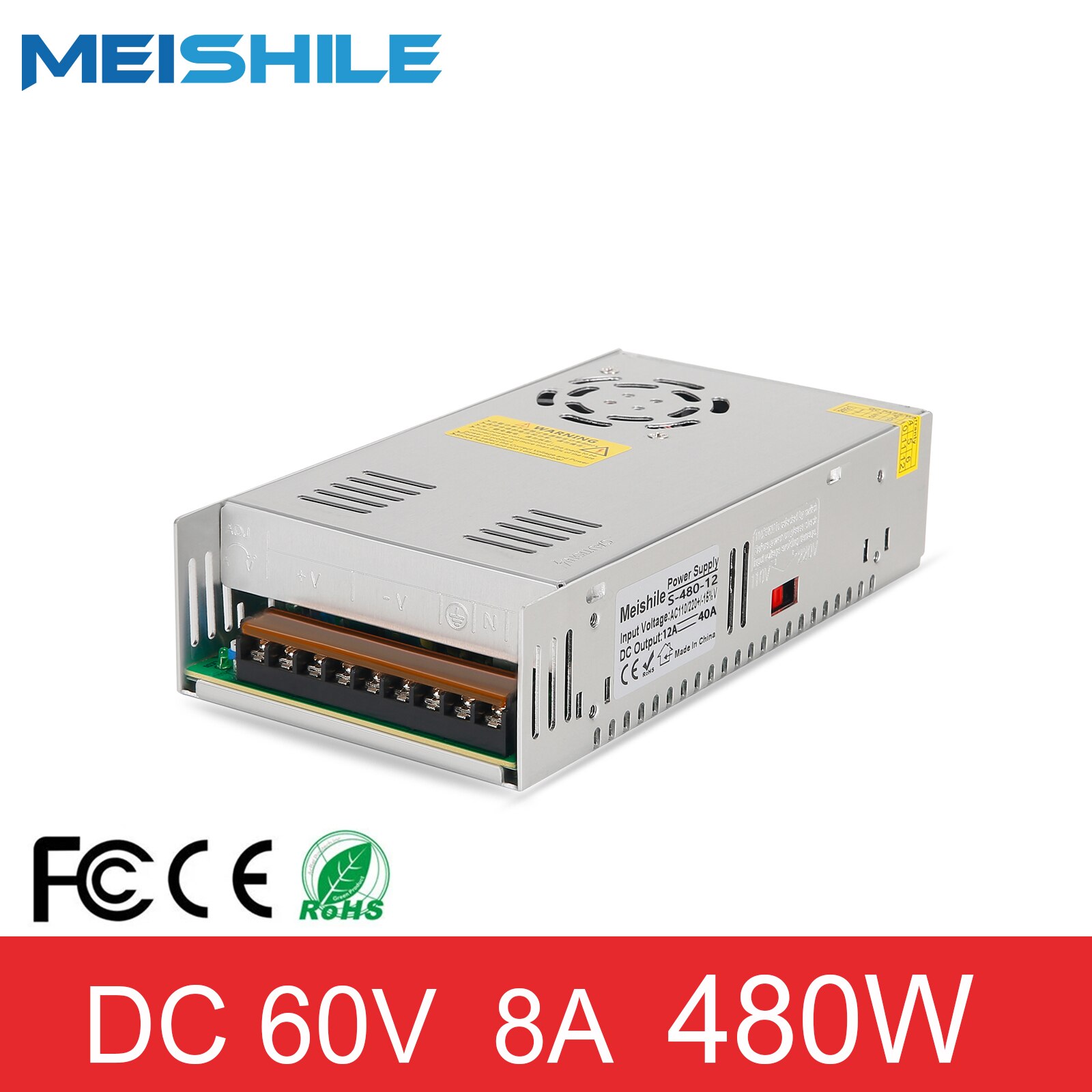 Ac Naar Dc 60V 8A 480W Schakelende Voeding Drive Transformator Voor Cnc Motor Industriële Elektronische Elektrische Apparatuur etc.