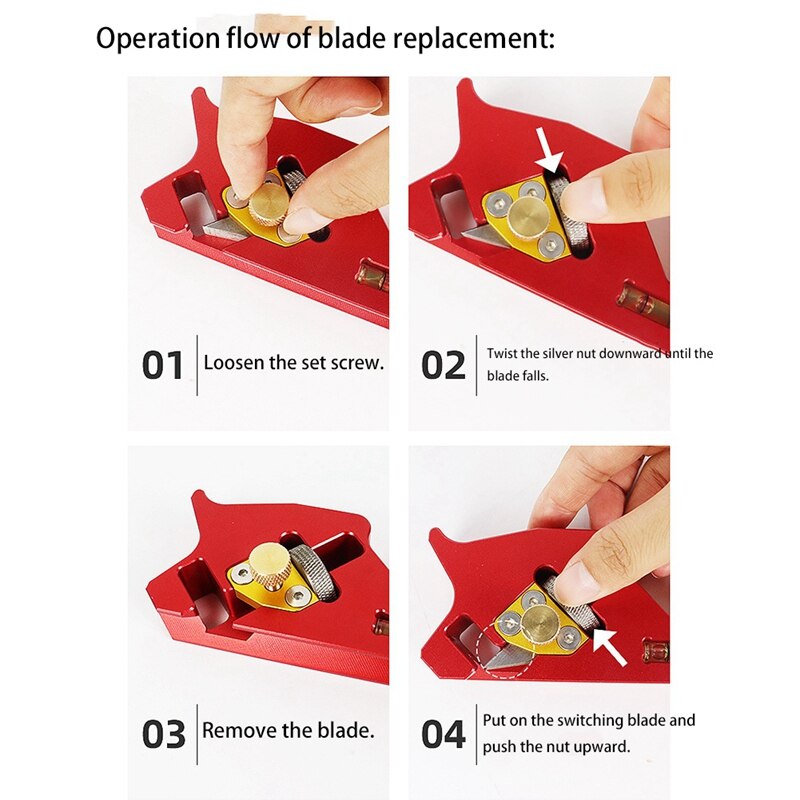 Woodworking Manual Corner Planer 45 Degree Bevel Fillet Plane Chamfering and Trimming Woodworking Tools with Blade