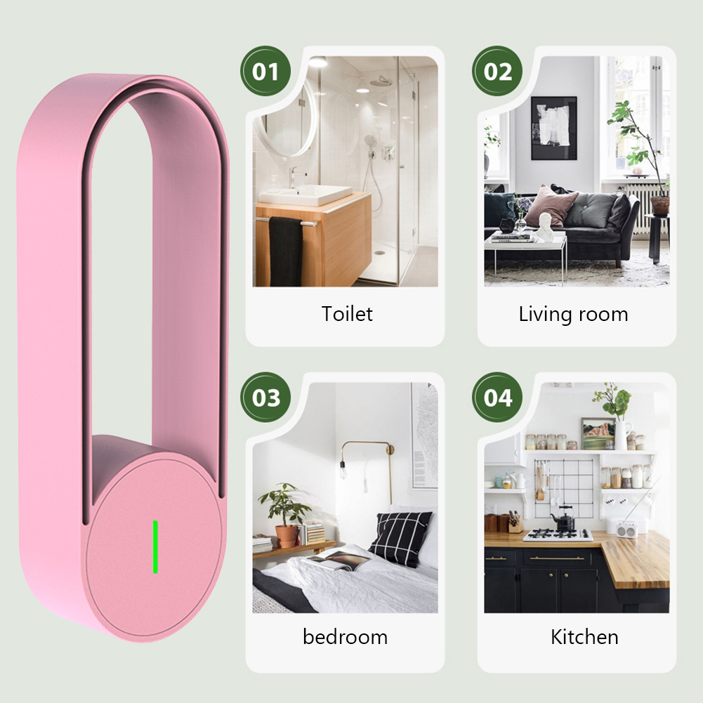USB Rechargeable Air Ionizers Air Purifier Car Air Purifier Ionizer Remove Dust Smoke Odor for Bedroom Office Kitchen