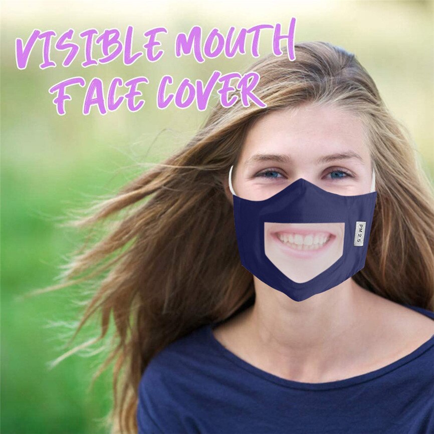 4pc Face Mas/k With Clear Window Visible Expression For The Deaf And Hard Of Hearing Transparent Screen Mouth Cover