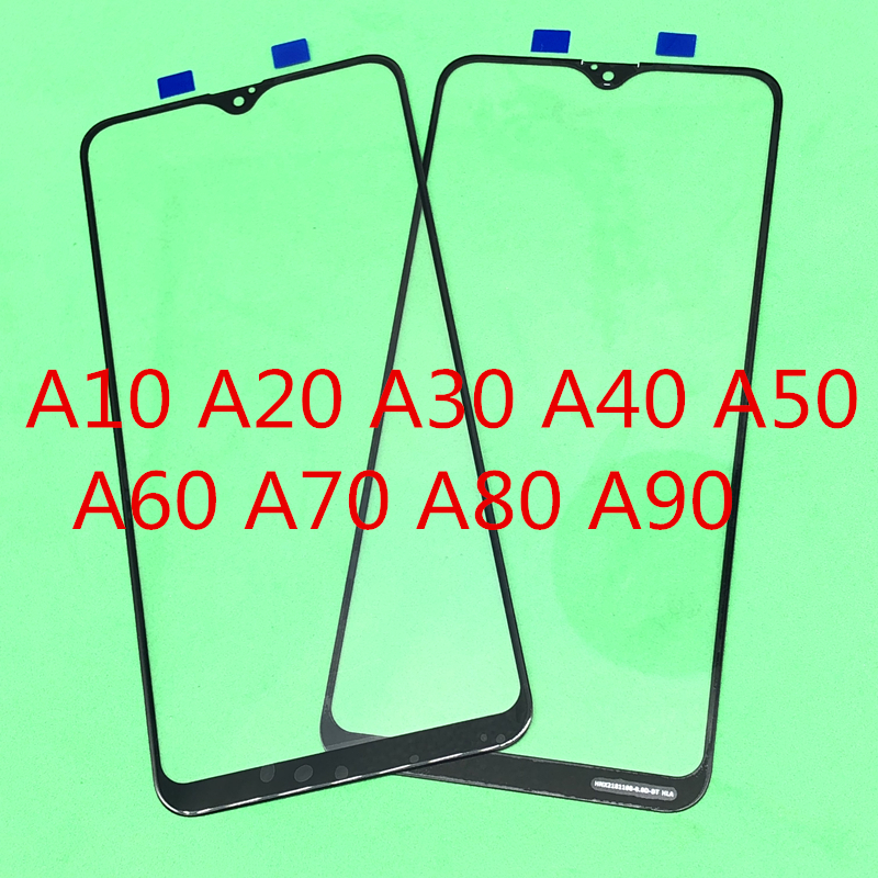 Lente exterior de cristal para Samsung Galaxy A10 A20 A30 A40 A50 A60 A70 A80 A90, repuesto de pantalla táctil frontal LCD, 10 Uds.