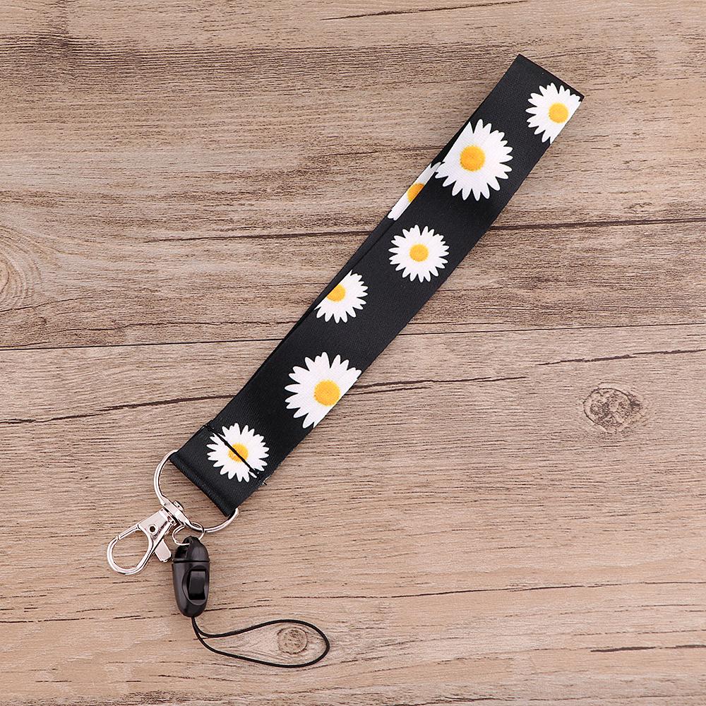 PC3496 Zonnebloemen Hond Poot Monarch Vlinder Schilderen Kunst Sleutelhanger Lanyard Neck Strap Voor Telefoon Keys Id Kaart Korte lanyard