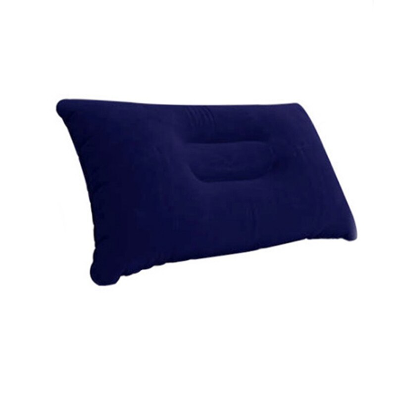 1PC Head Rest Bed Sleep Portable Inflatable Pillow Travel Air Cushion Double Sided Flocking Cushion Camp Beach Car Plane Hotel: NB