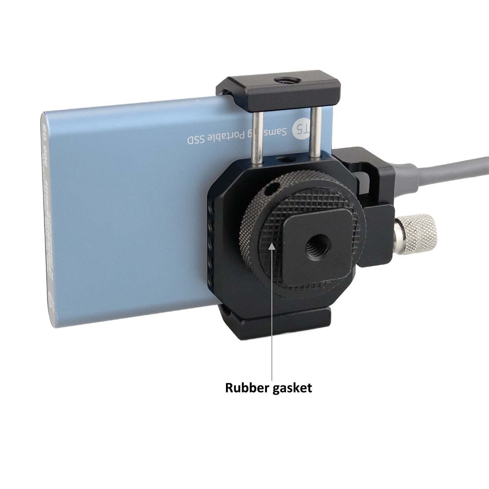 MAGICRIG Universal SSD Mount Holder with Cold Shoe for Samsung T5 &amp;T7 SSD for SanDisk SSD,for BMPCC 4K / 6K / 6K Pro Camera Cage