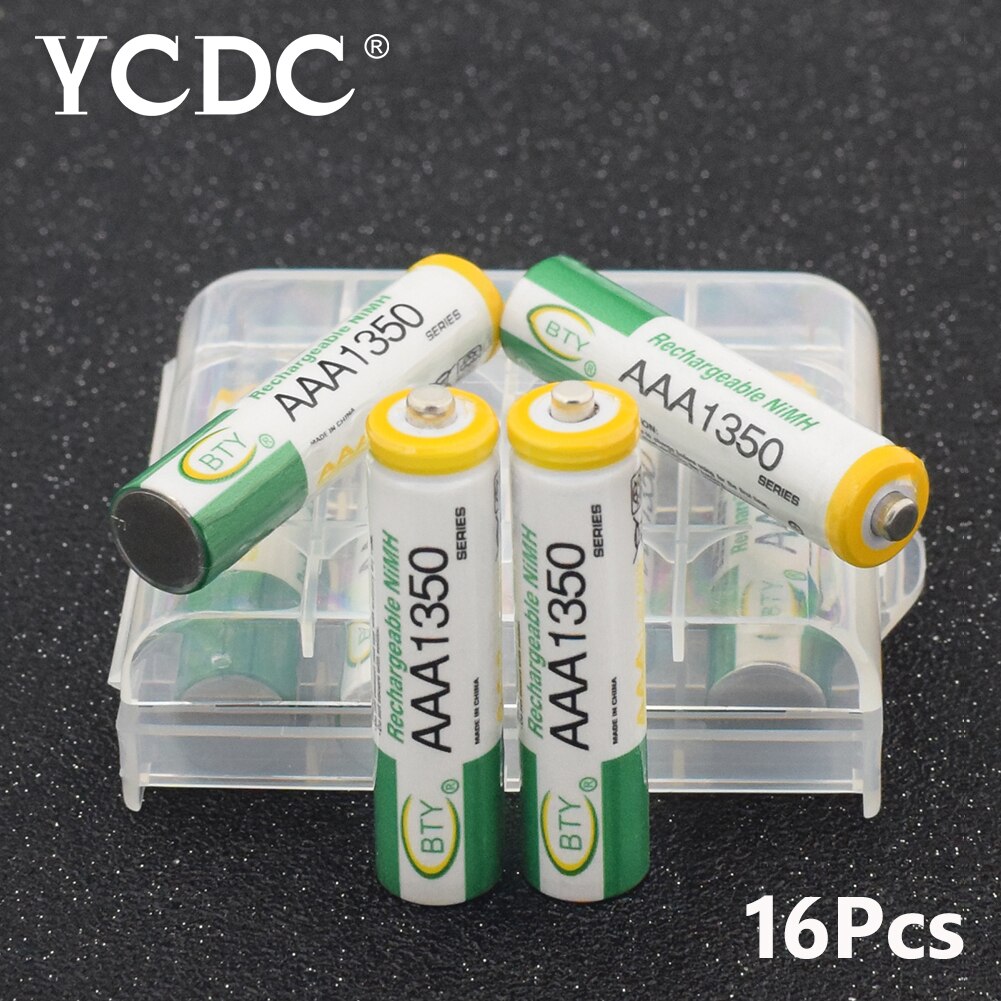 YCDC Rechargeable Ni-MH (Nickel Metal Hydride) Batteries AAA HR3 AM4 1350mAh Ni-MH Rechargeable Battery Multi-purpose Power
