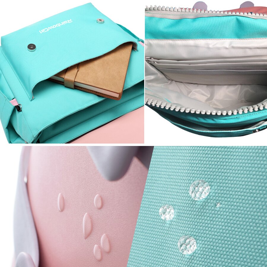 Macarons Schooltassen Kinderen Orthopedische Waterdichte Snoep Kleur Rugzakken Voor Primaire Student Kids Meisjes Horizontale Patroon Tassen