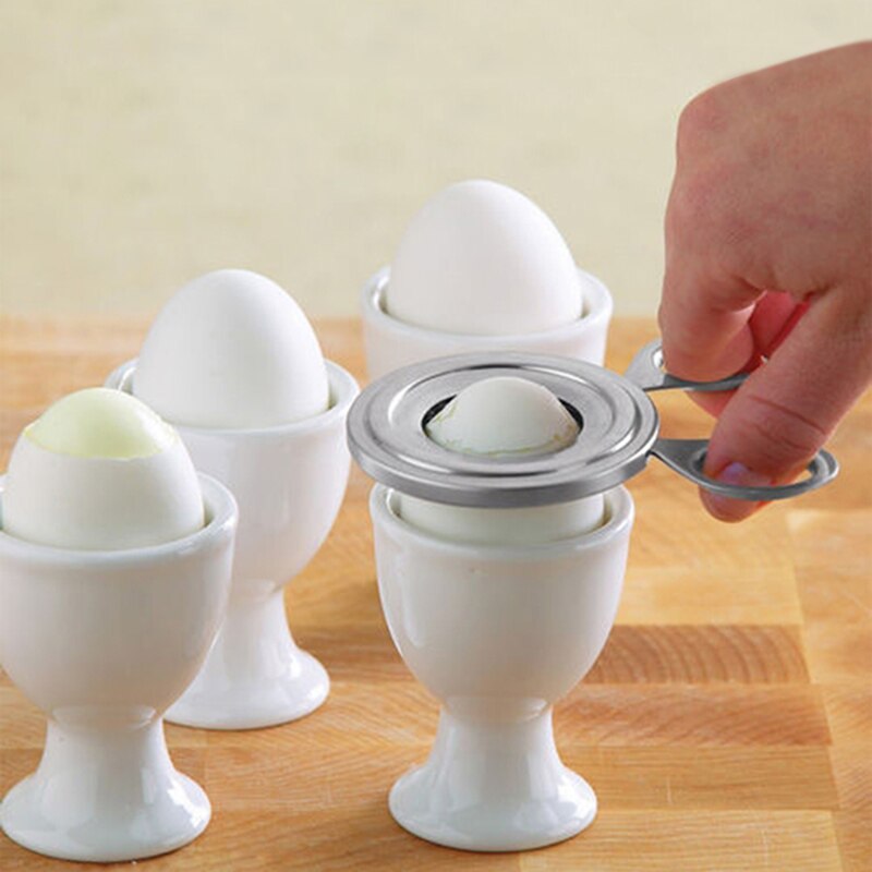 Boiled Cooked Soft Egg Topper Stainless Steel Egg Cutter Clipper Scissor Kitchen Gadgets