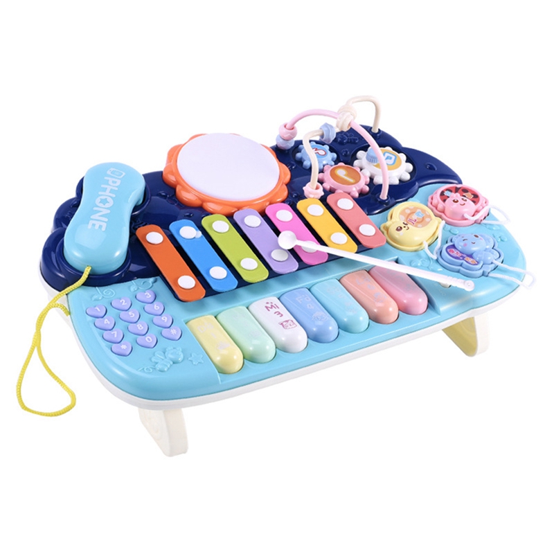 Yerloa Baby Xylophone with Balls and Hammer, Musical Baby Toy, Age 6-12