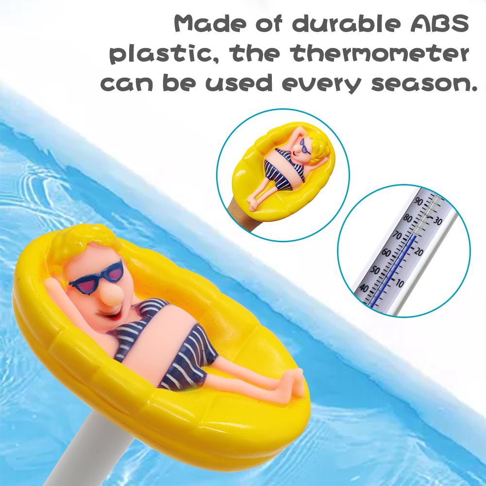 Flytande pool termometer tecknad baby inomhus utomhus flytande termometer med snöre för pool hemtillbehör